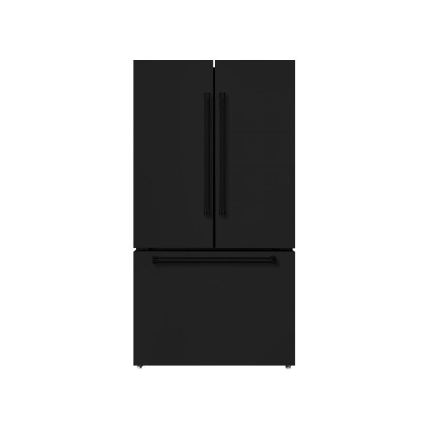 Hallman 36" Freestanding French Door, Counter Depth, Total Cubic Feet 20.3 Refrigerator 14.2Cu. Ft. Bottom Freezer 6.1 Cu. Ft. w/automatic icemaker, Color White