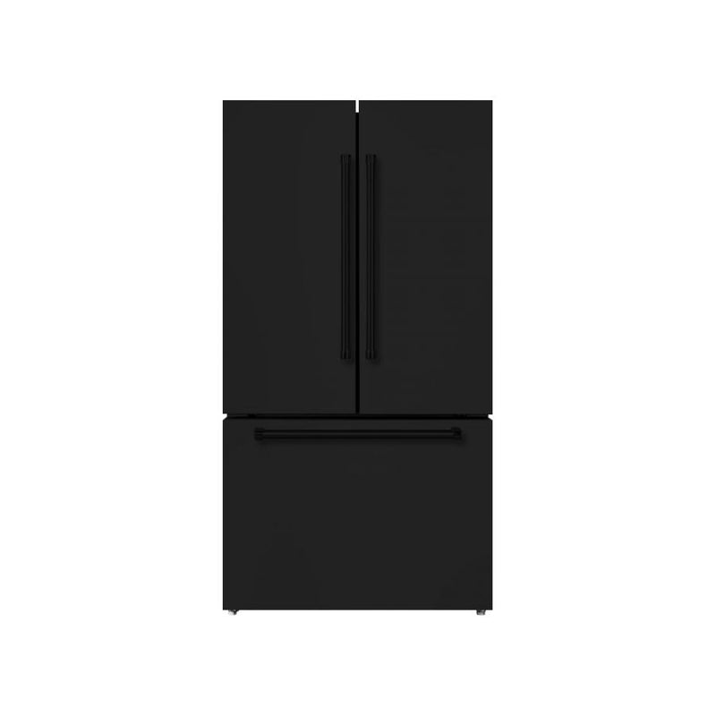 Hallman 36" Freestanding French Door, Counter Depth, Total Cubic Feet 20.3 Refrigerator 14.2Cu. Ft. Bottom Freezer 6.1 Cu. Ft. w/automatic icemaker, Color White