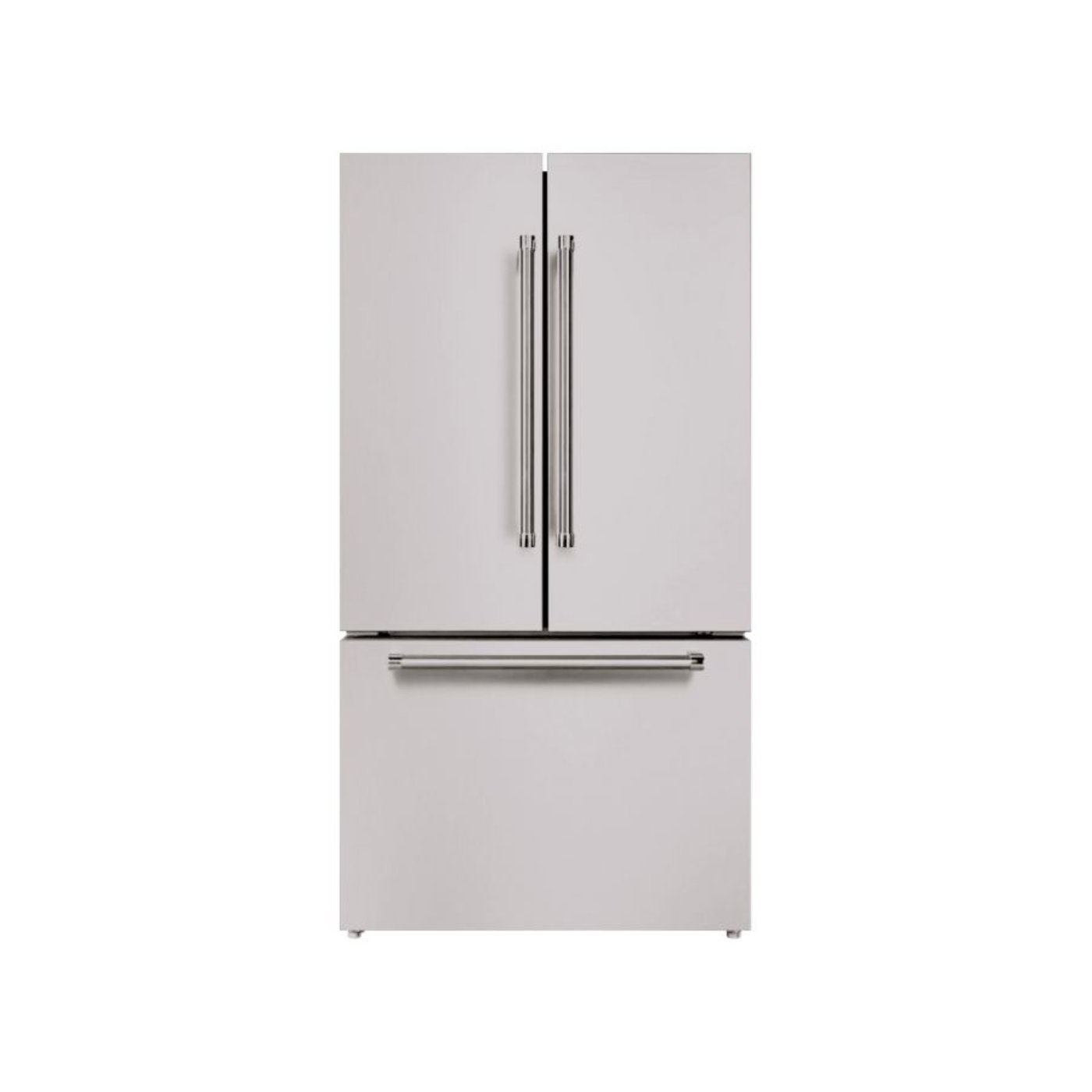 Hallman 36" Freestanding French Door, Counter Depth, Total Cubic Feet 20.3 Refrigerator 14.2Cu. Ft. Bottom Freezer 6.1 Cu. Ft. w/automatic icemaker, Color White