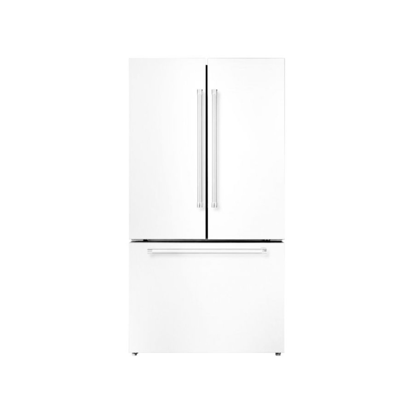 Hallman 36" Freestanding French Door, Counter Depth, Total Cubic Feet 20.3 Refrigerator 14.2Cu. Ft. Bottom Freezer 6.1 Cu. Ft. w/automatic icemaker, Color White