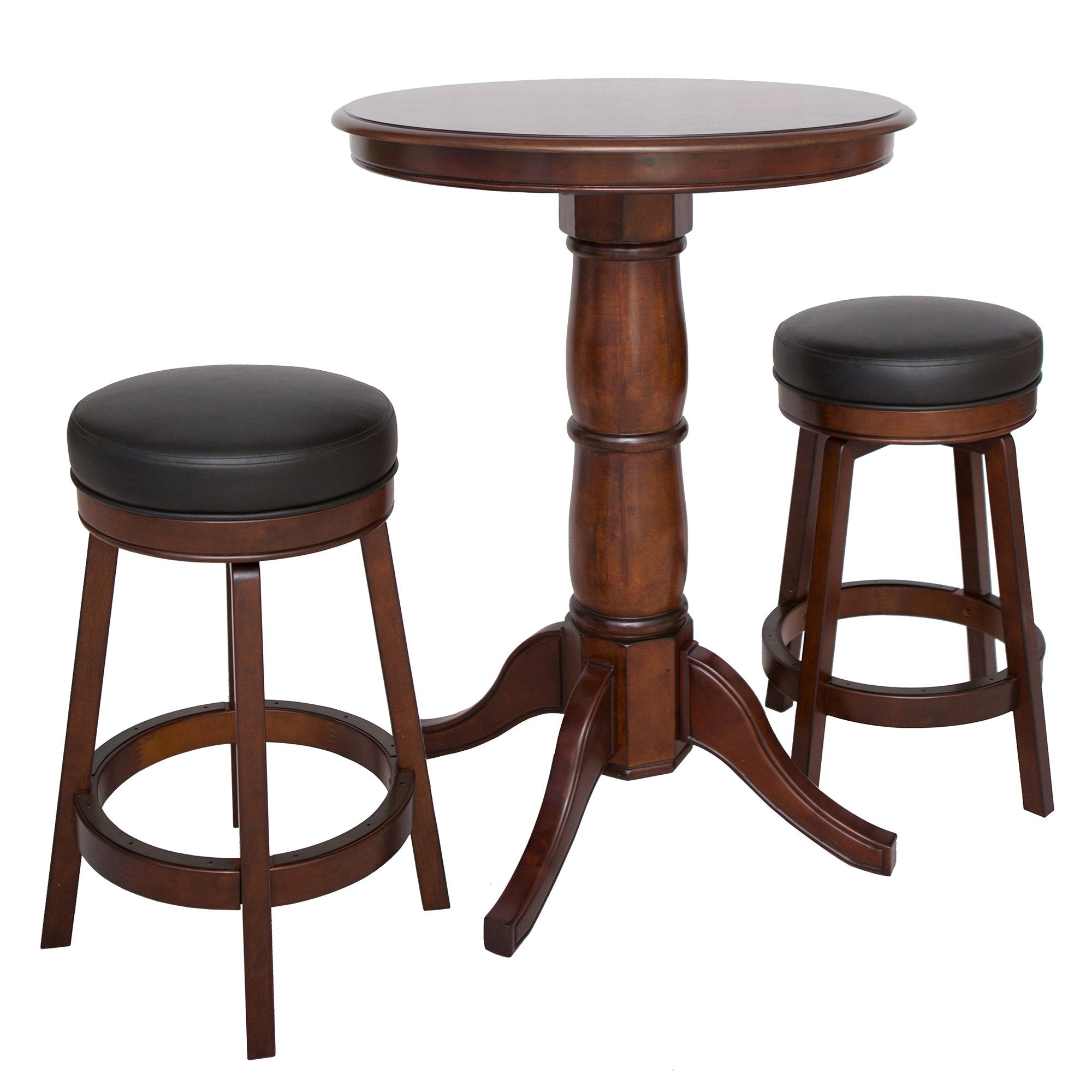 Hathaway Oxford Hardwood Walnut Finish 3 Piece Pub Table Set - NG2715W