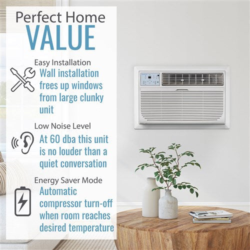 Keystone - 12,000 BTU Through The Wall Air Conditioner,EStar,115V, R32Thru-The-Wall - KSTAT12-1D