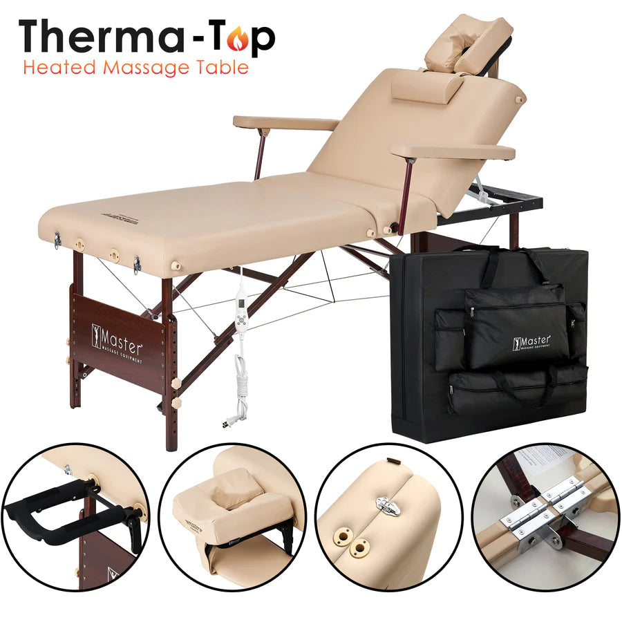 Master Massage 30" DEL RAY Salon Portable Massage Table with Therma-Top - 28291