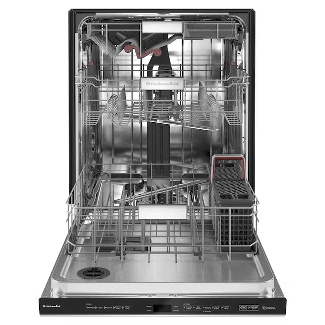 KitchenAid FREEFLEX With Third Rack Top Control 24-in Built-In Dishwasher Third Rack Stainless Steel with Printshield Finish , 44-dBA - KDPM604KPS