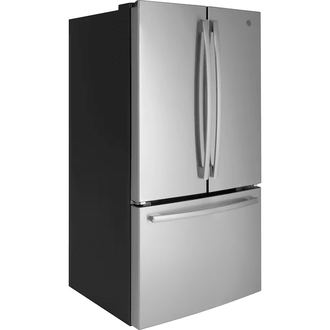 GE 27-cu ft French Door Refrigerator with Ice Maker and Water dispenser Fingerprint-resistant Stainless Steel Energy Star - GNE27JYMFS