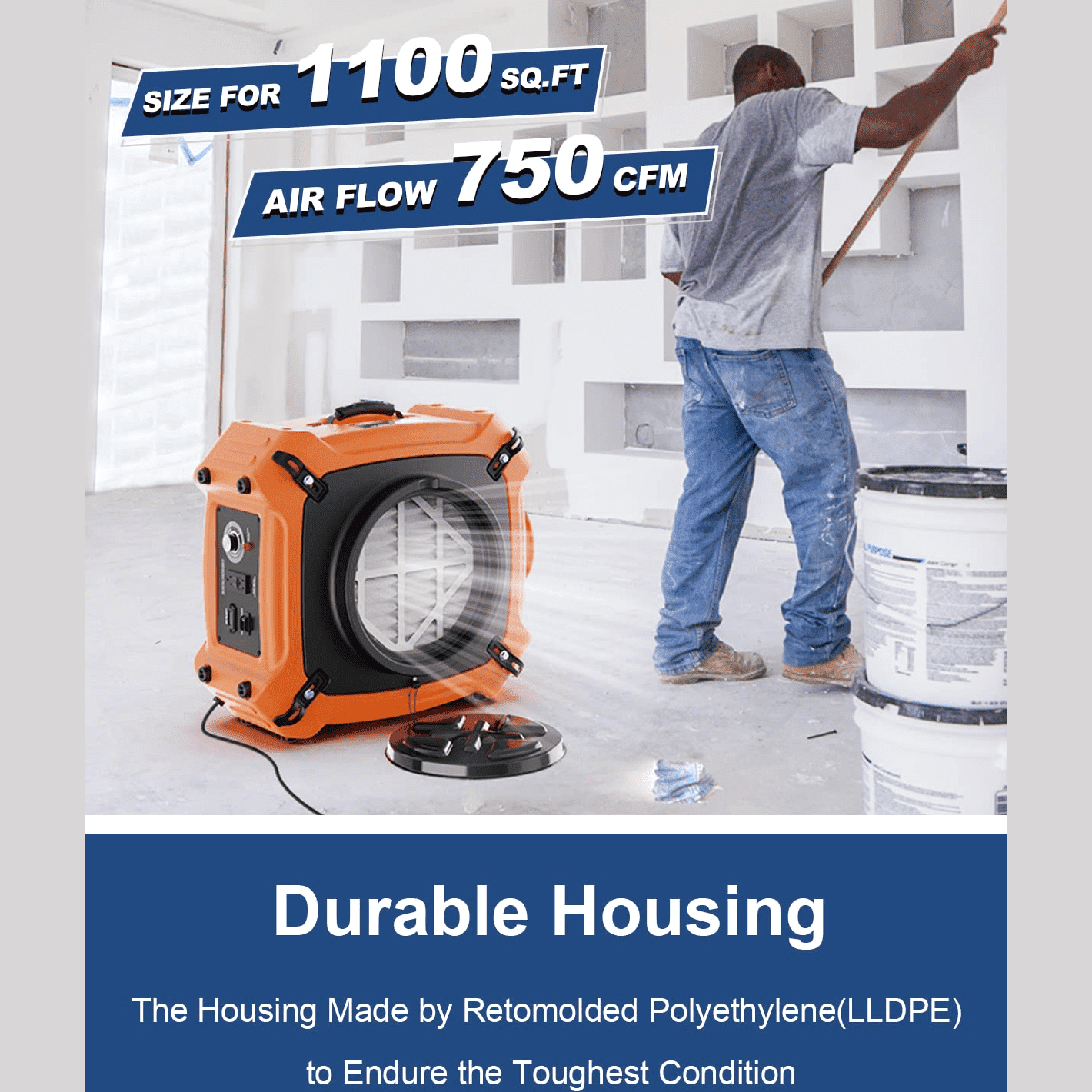 AlorAir PureAiro HEPA Max 970 Professional 3-Stage Filtration Air Scrubber - HEPA Max 970