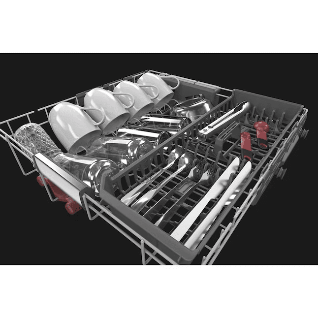 KitchenAid FREEFLEX With Third Rack Top Control 24-in Built-In Dishwasher Third Rack Stainless Steel with Printshield Finish , 44-dBA - KDPM604KPS