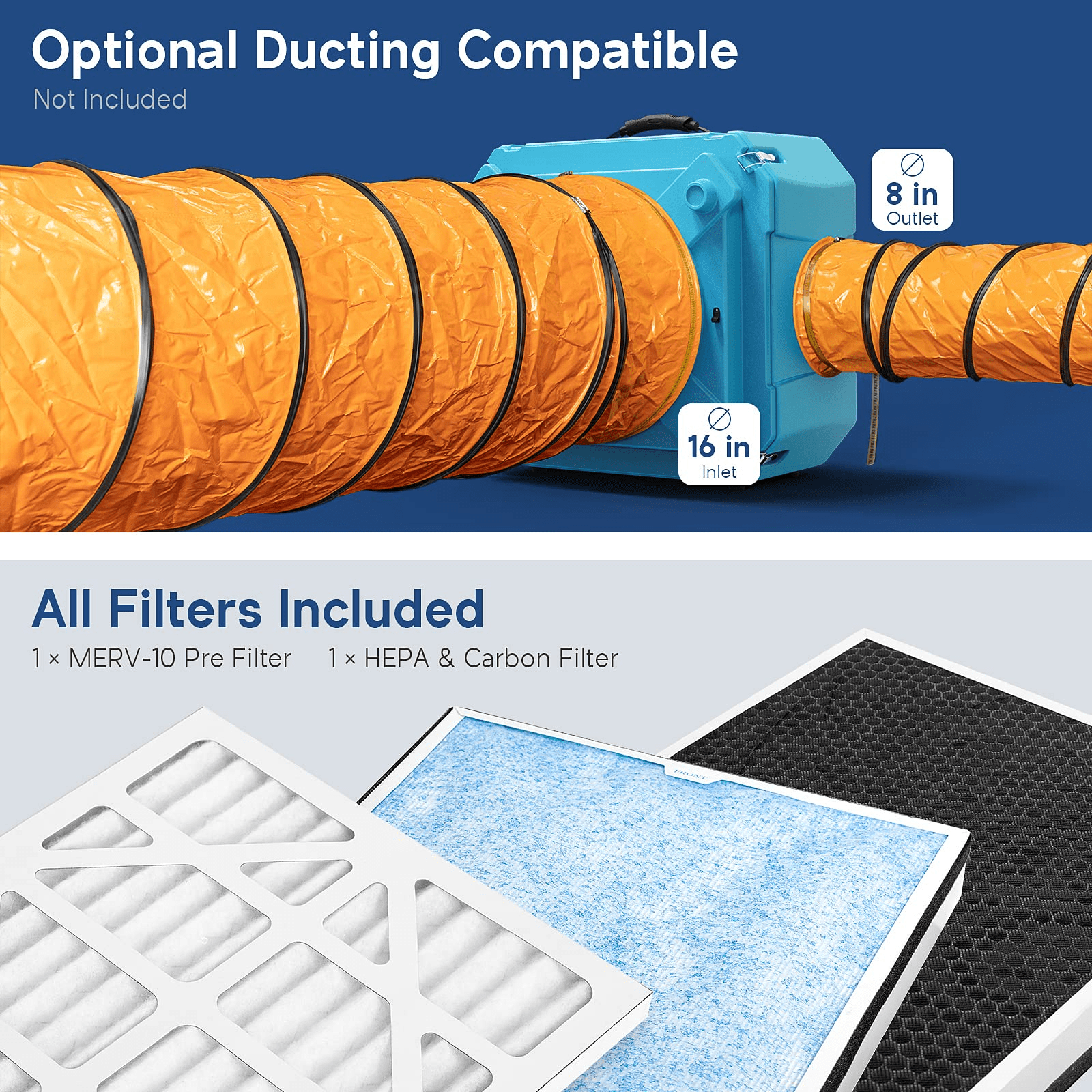 CleanShield HEPA 550 Air Scrubber Wholesale Package pack of 8 - HEPA550 yellow*8