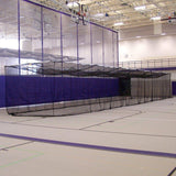 Jaypro Batting Cages - Ceiling Suspended, Retractable (70'L x 12'W x 11'H) - BBC-700B