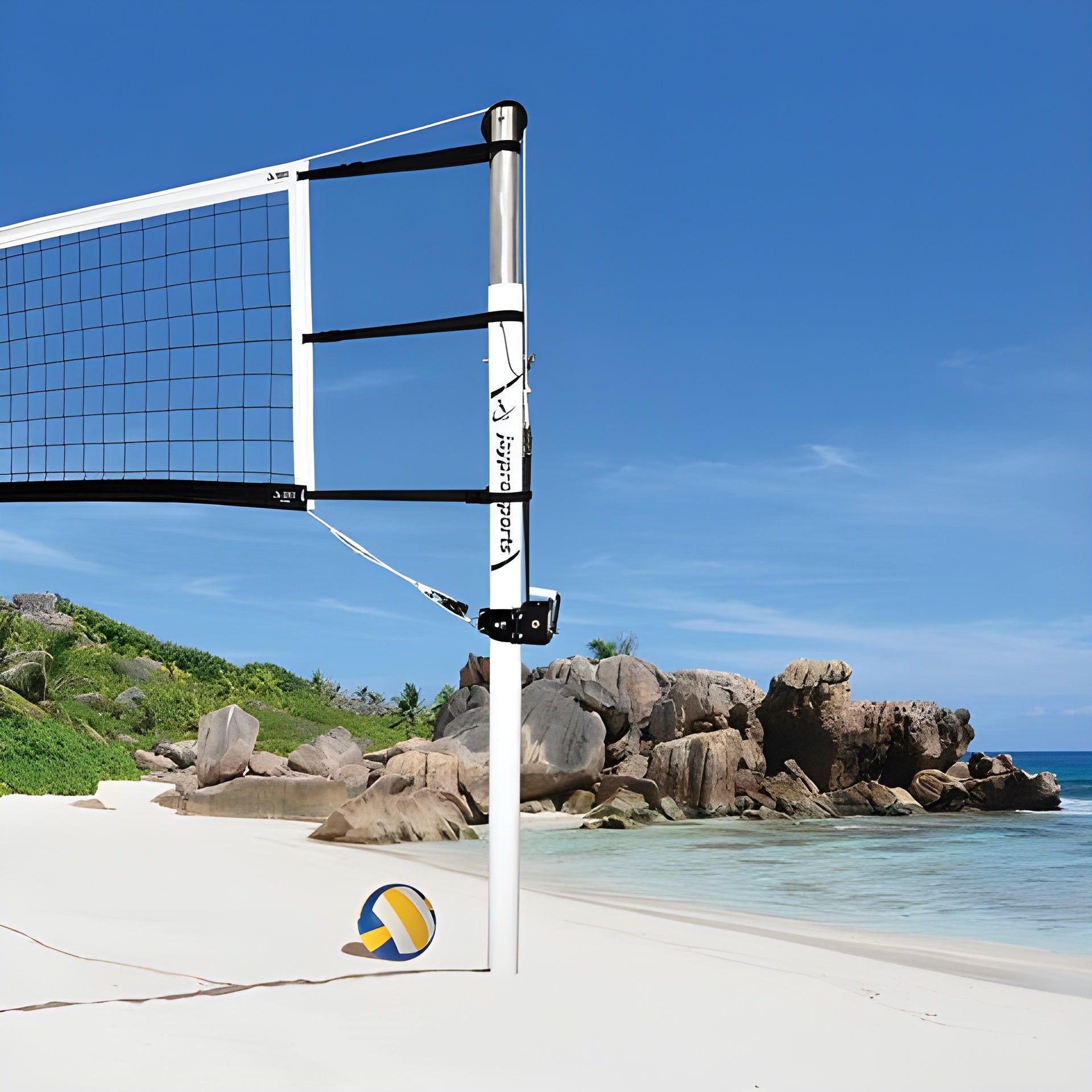 Jaypro Beach Volleyball Upright (3-1/2 in. Ground Sleeve) - NFHS, NCAA, USVBA OBV300U
