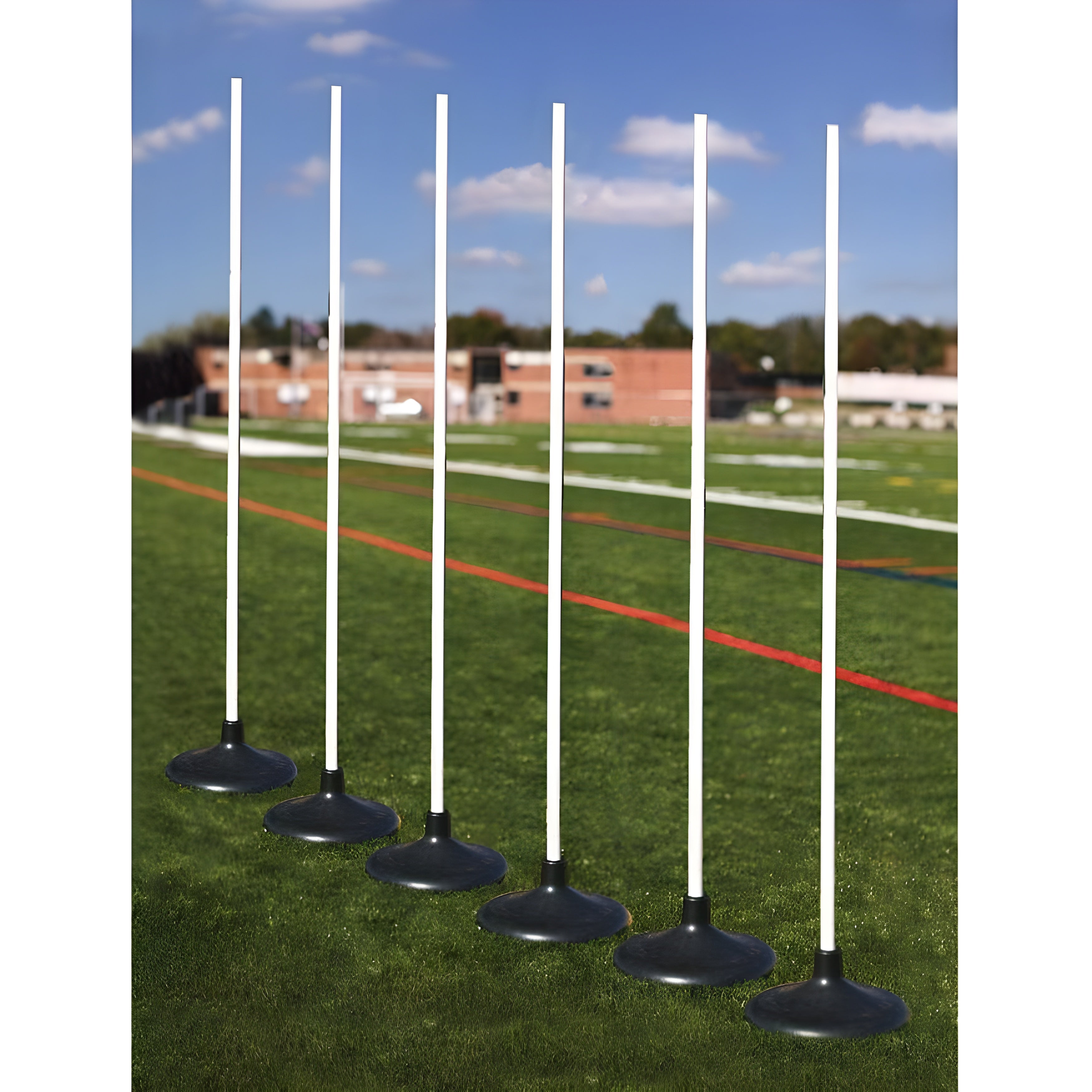 Jaypro Coaching Sticks - Premium with Rubber base (Set of 6) - RBCS-6