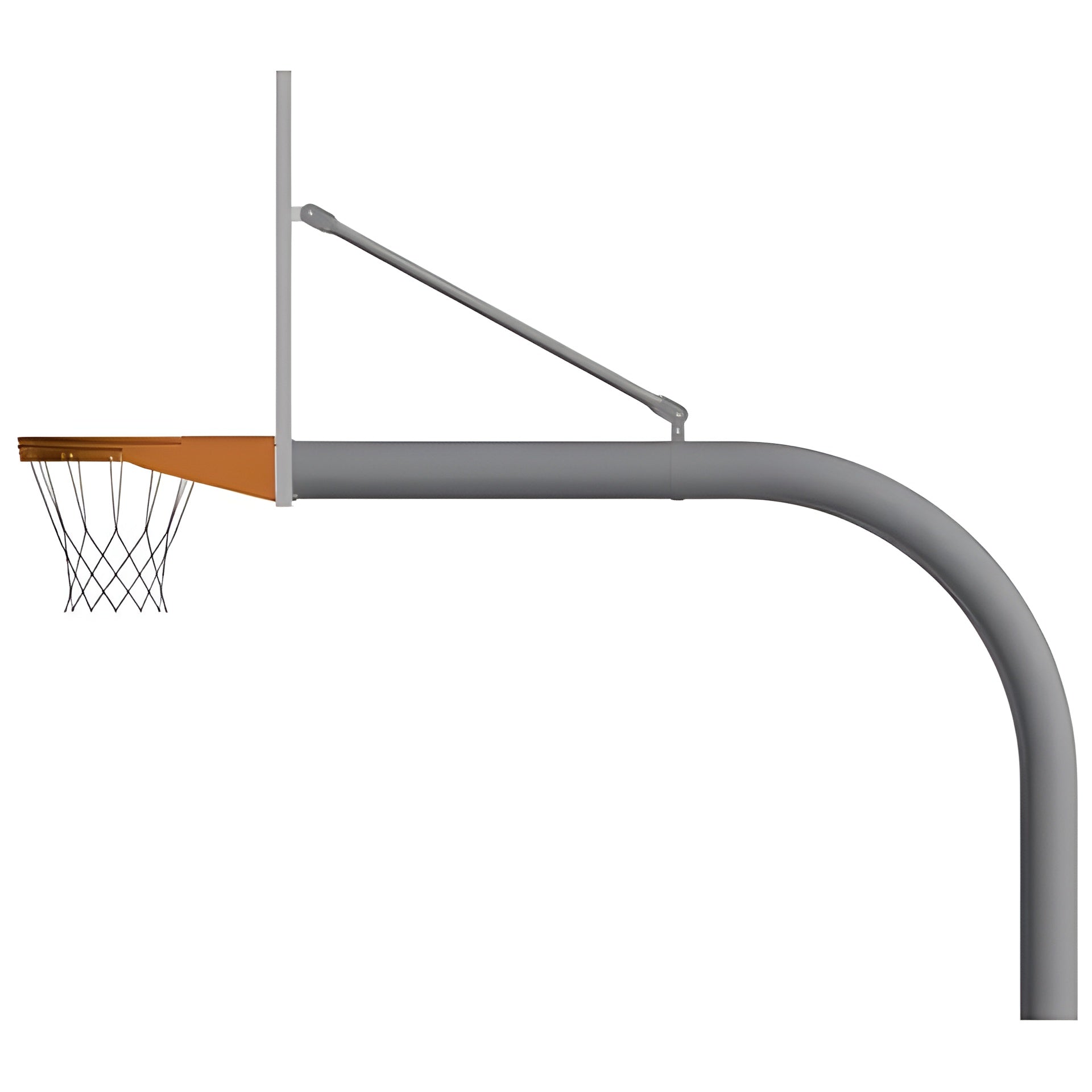 Jaypro Gooseneck Basketball System (4-1/2" Pole with 4' Offset) 72"W x 42"H Acrylic Backboard