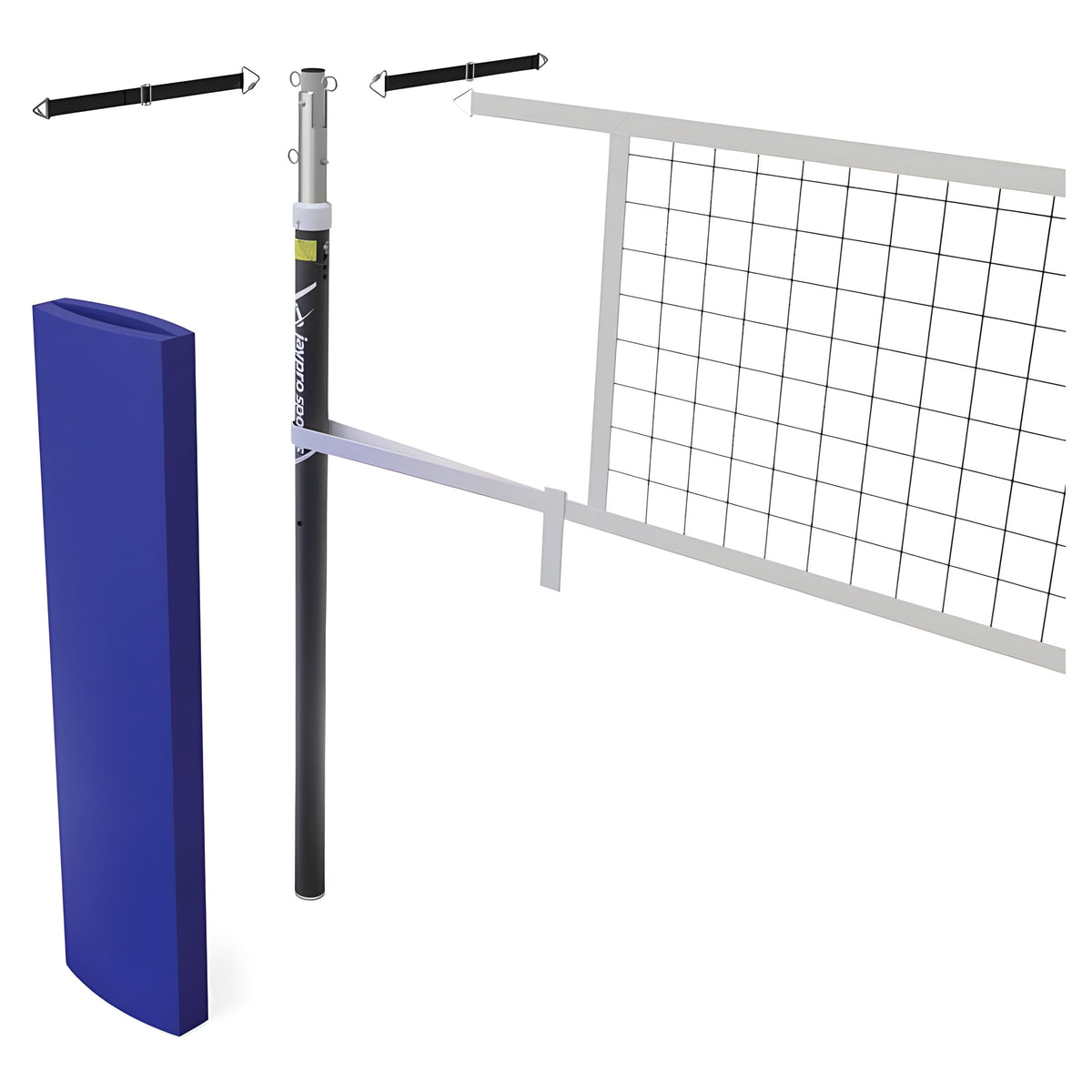 Jaypro Carbon Ultralite Volleyball Net Center Upright System (3-1/2 in. Floor Sleeve) PVBC-900