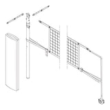Jaypro Carbon Ultralite Volleyball Net Center Upright System (3-1/2 in. Floor Sleeve) PVBC-900