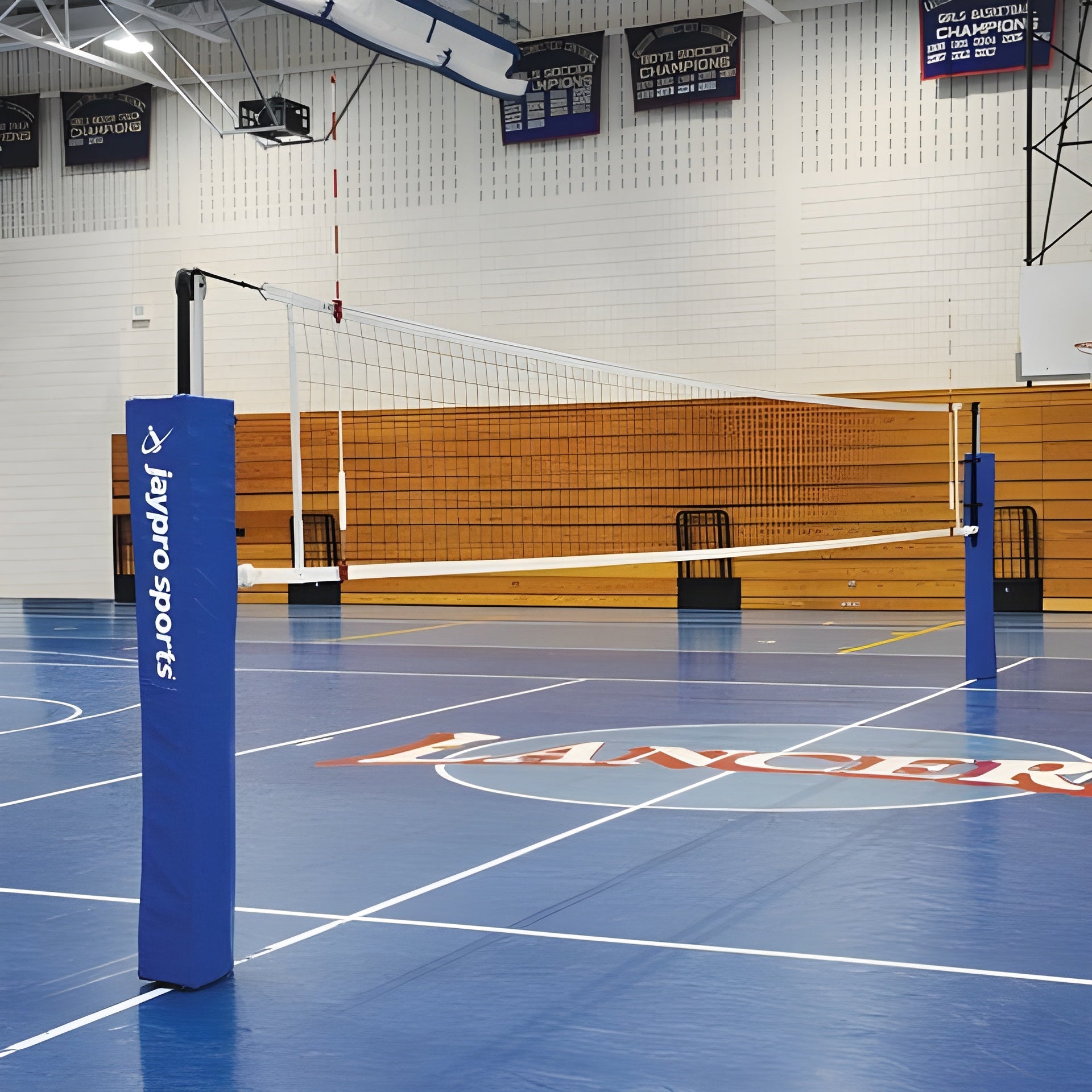 Jaypro PowerLite Volleyball System with Custom Graphics - NFHS, NCAA, USVBA