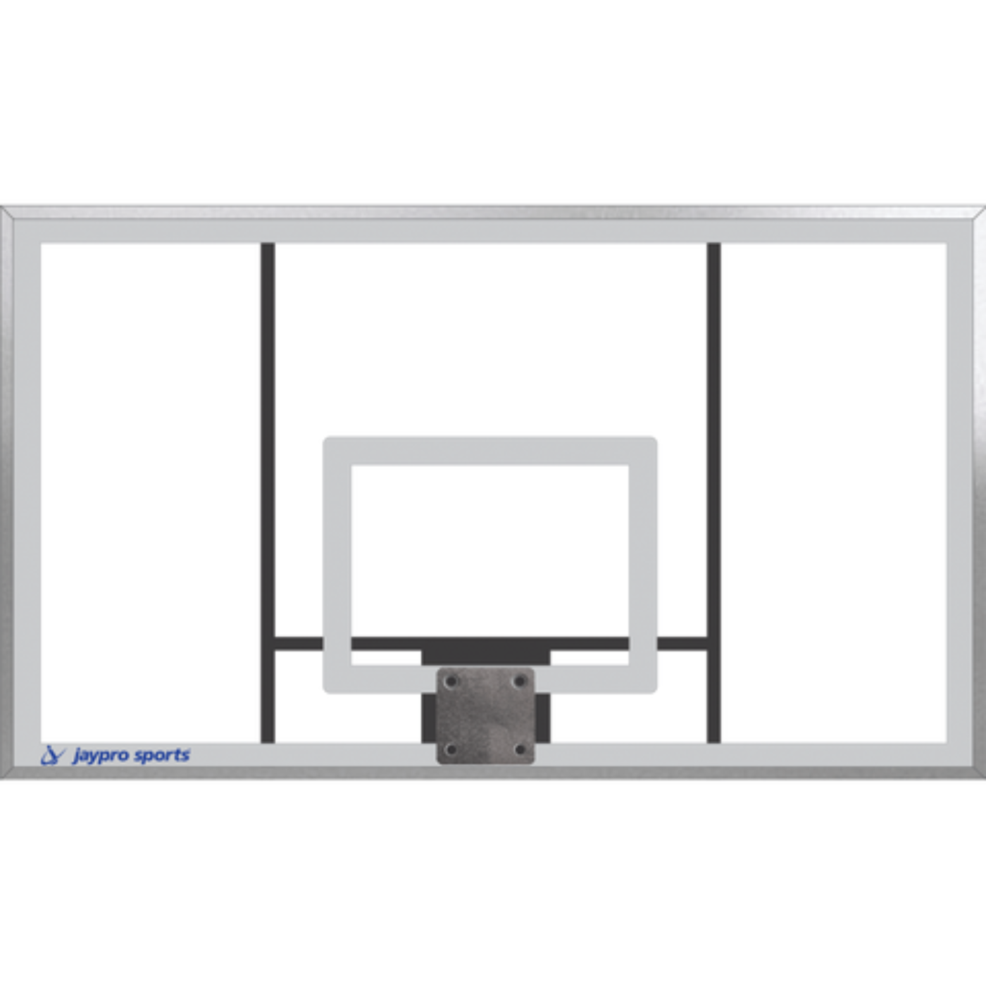Jaypro Gooseneck Basketball System (4-1/2" Pole with 4' Offset) 72"W x 42"H Acrylic Backboard