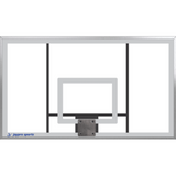 Jaypro Gooseneck Basketball System (4-1/2" Pole with 4' Offset) 72"W x 42"H Acrylic Backboard