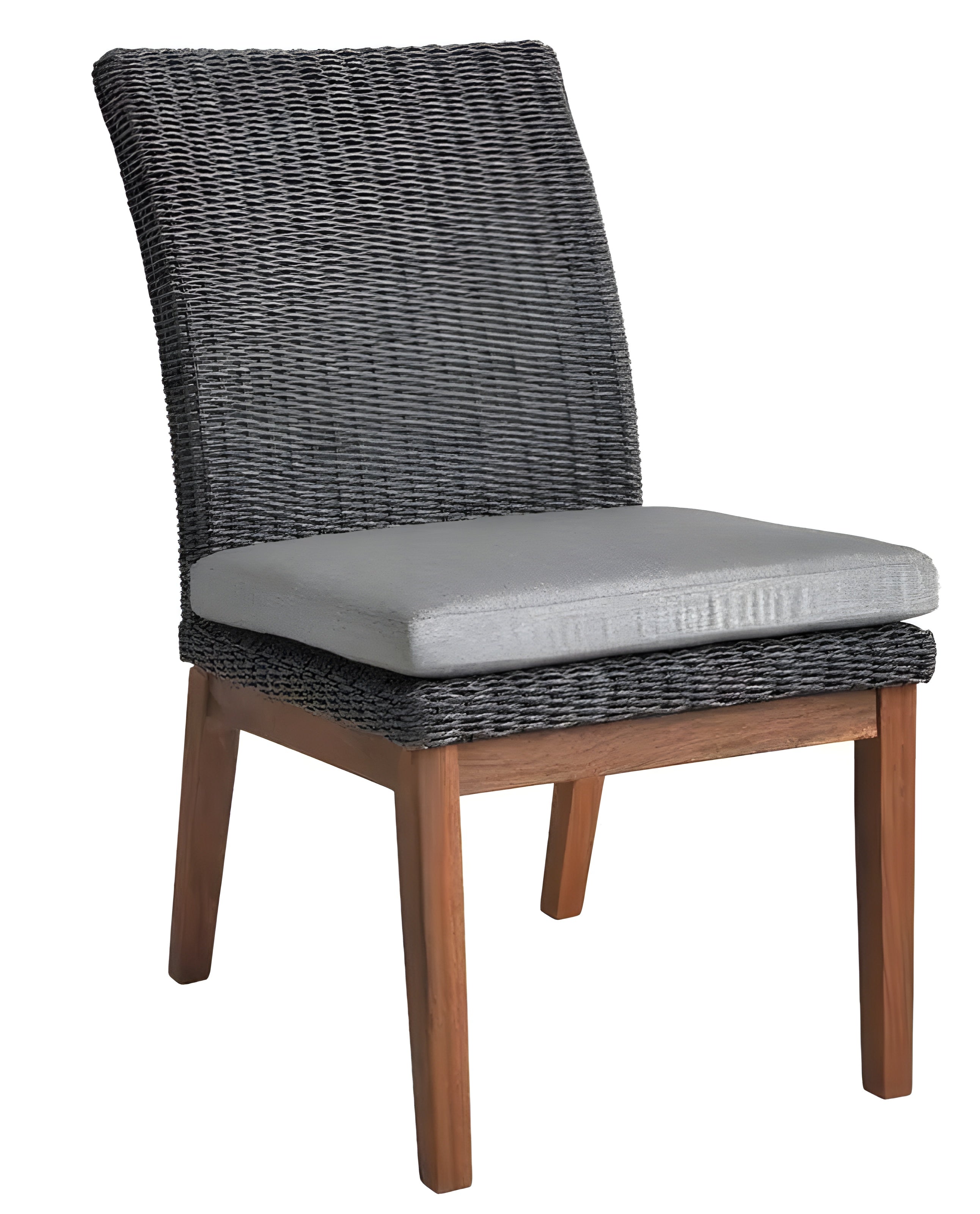 Jensen Outdoor Coral Dining Side Chair in Gray Weave and Level Pumice Cushion - 12031188