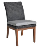 Jensen Outdoor Coral Dining Side Chair in Gray Weave and Level Pumice Cushion - 12031188