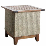 Jensen Outdoor Coral Square Side Table in Natural Weave - 12027604