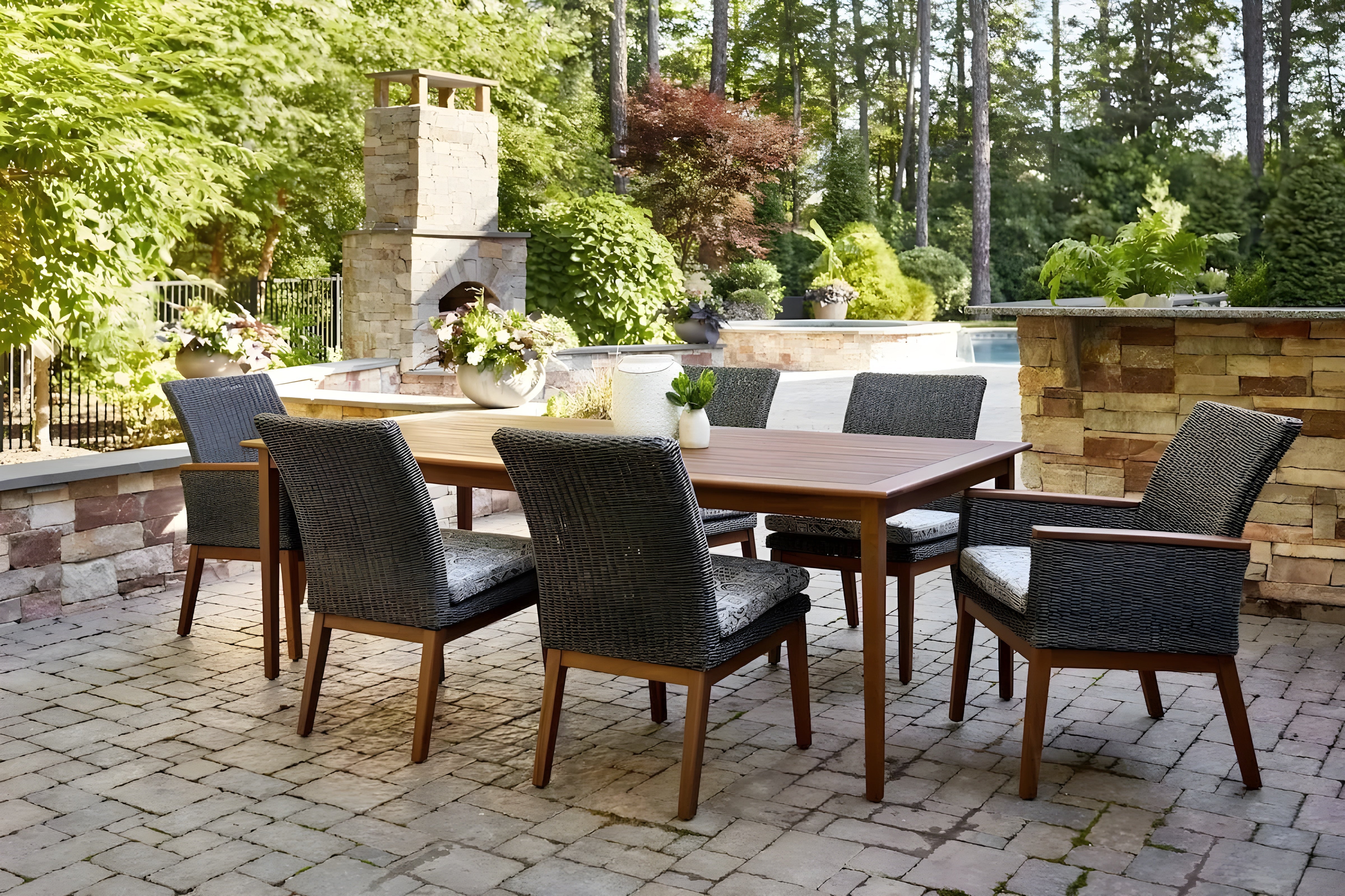 Jensen Outdoor Opal 84" x 41" Dining Table - 12027609