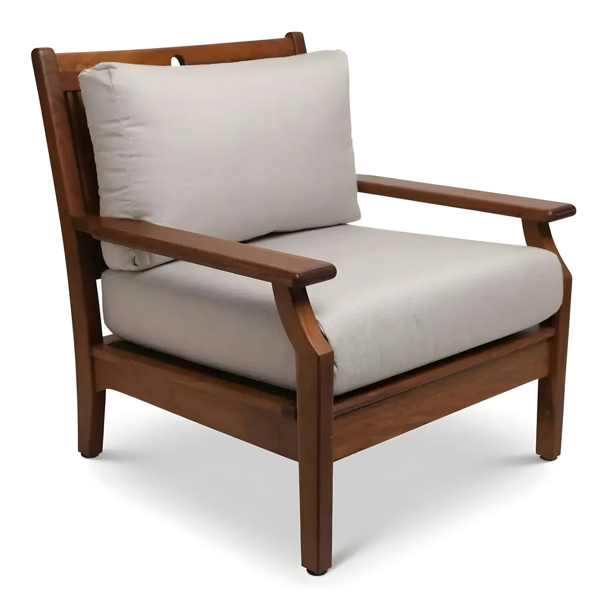 Jensen Outdoor Opal Cushioned Lounge Chair with Cast Silver Cushions - 12037847