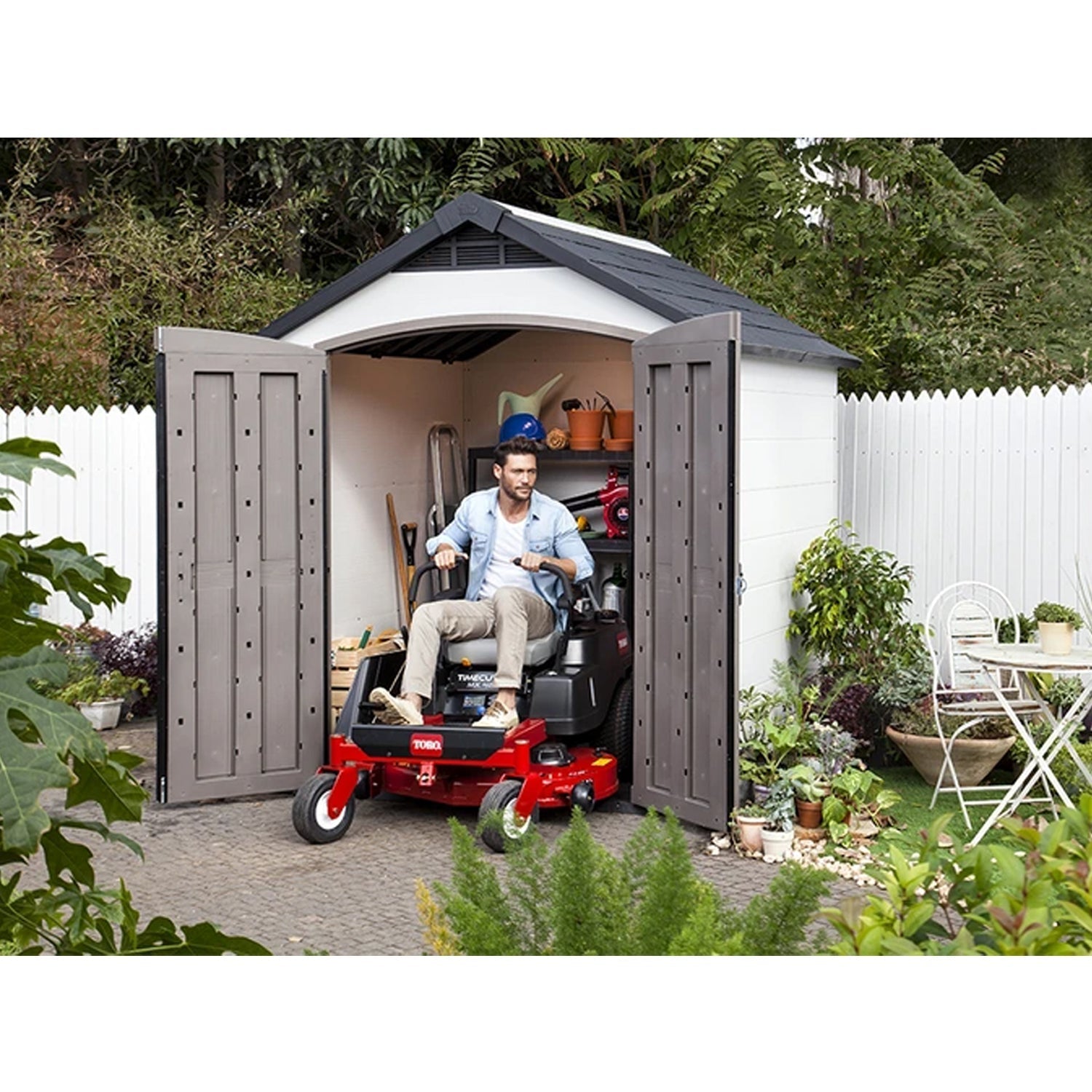 Keter 240536 Montfort 7 x 7.5 Feet Outdoor Storage Shed with Extreme Weather Kit - 254760