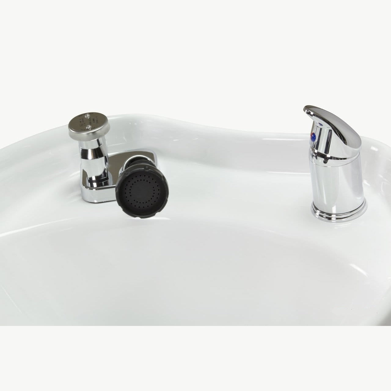 KLYNE RECLINING SHAMPOO BACKWASH UNIT WITH UPC CERTIFIED FAUCET - HON-BWSH-2922-BLK-KIT