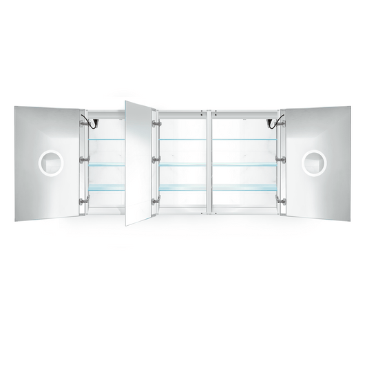 Krugg Svange 66"X 36" Double LED Medicine Cabinet with Dimmer & Defogger Svange6636DLLR - Backyard Provider