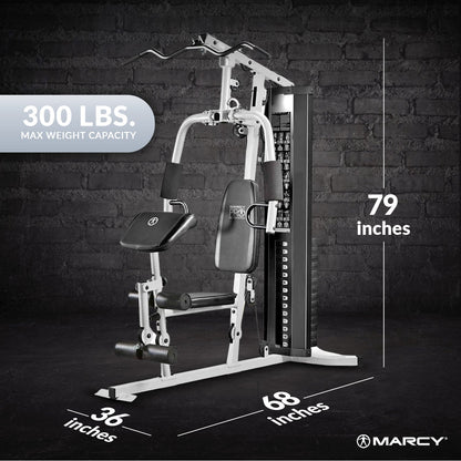 Marcy Dual-Functioning Upper Lower Body Fitness Workout 150-Pound Stack Home Gym - 84824