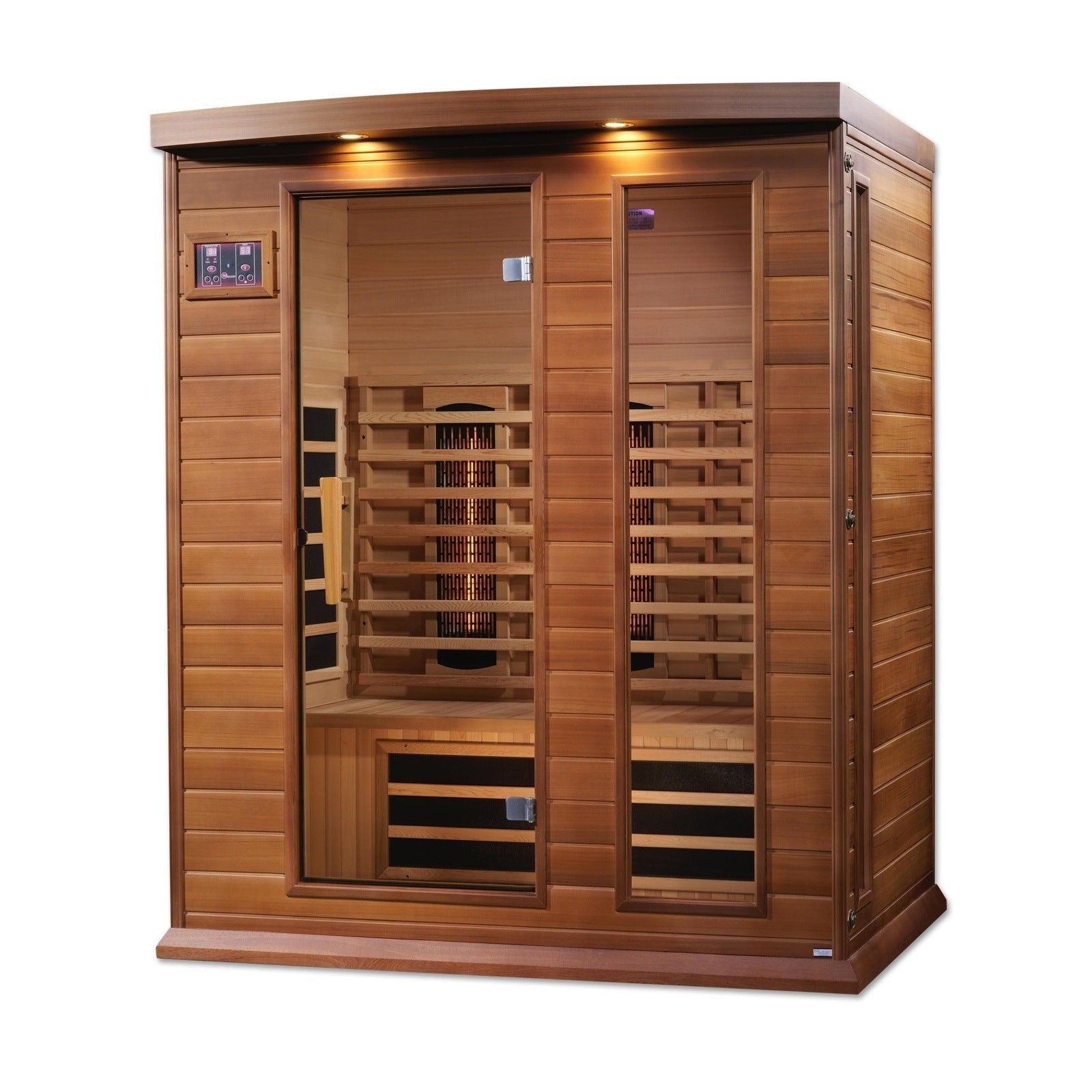 Maxxus 3-Person Full Spectrum Near Zero EMF Under 2MG Infrared Sauna Red Cedar