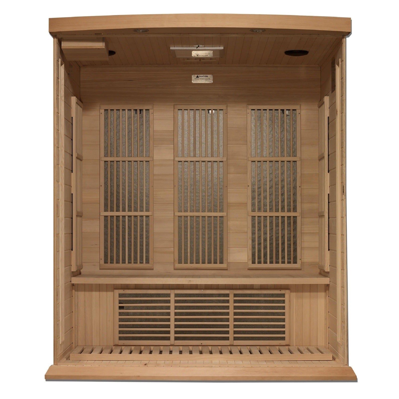 Maxxus 3-Person Near Zero EMF Under 2MG FAR Infrared Sauna Canadian Hemlock