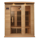 Maxxus 3-Person Near Zero EMF Under 2MG FAR Infrared Sauna Canadian Hemlock