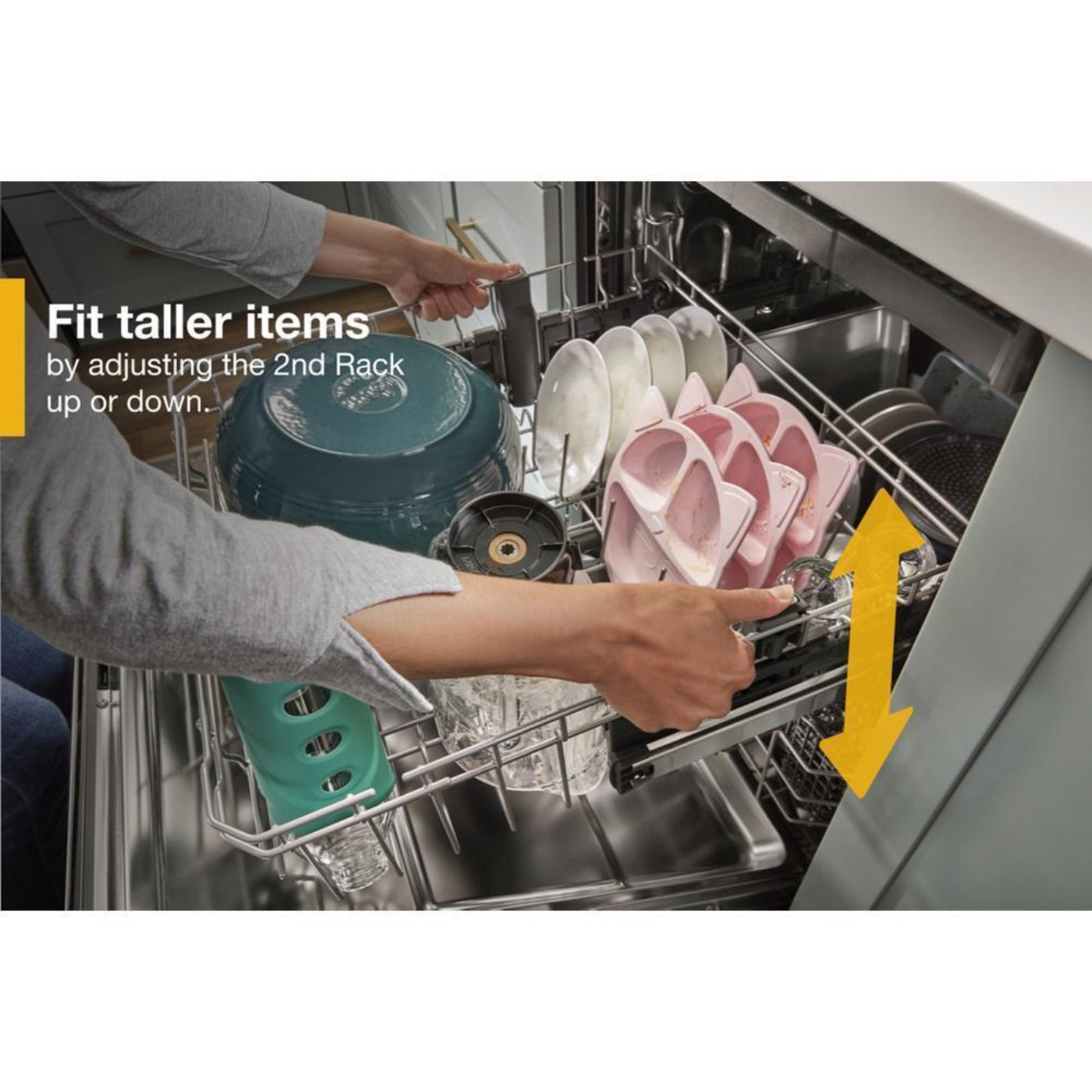 WHIRLPOOL WDTA50SAKW Large Capacity Dishwasher with 3rd Rack