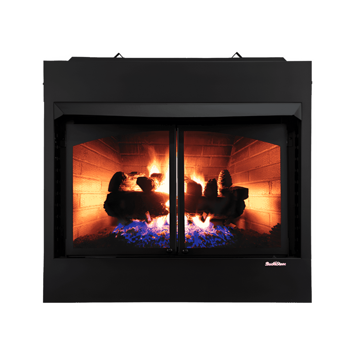 Buck Stove Model ZCBBXL Vent Free Builder Series Gas Firebox with Oak Logs