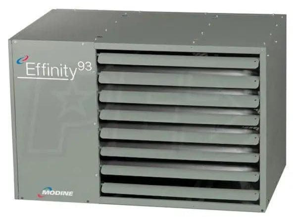 Modine Effinity 85K BTU Commercial Heater - High-Efficiency Condensing, Direct Spark Ignition, LP, Separated Combustion, Single Stage, Aluminized Steel Heat Exchanger