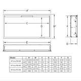 Monessen Allusion Platinum 72" Recessed Linear Electric Fireplace - SF-ALLP72-BK