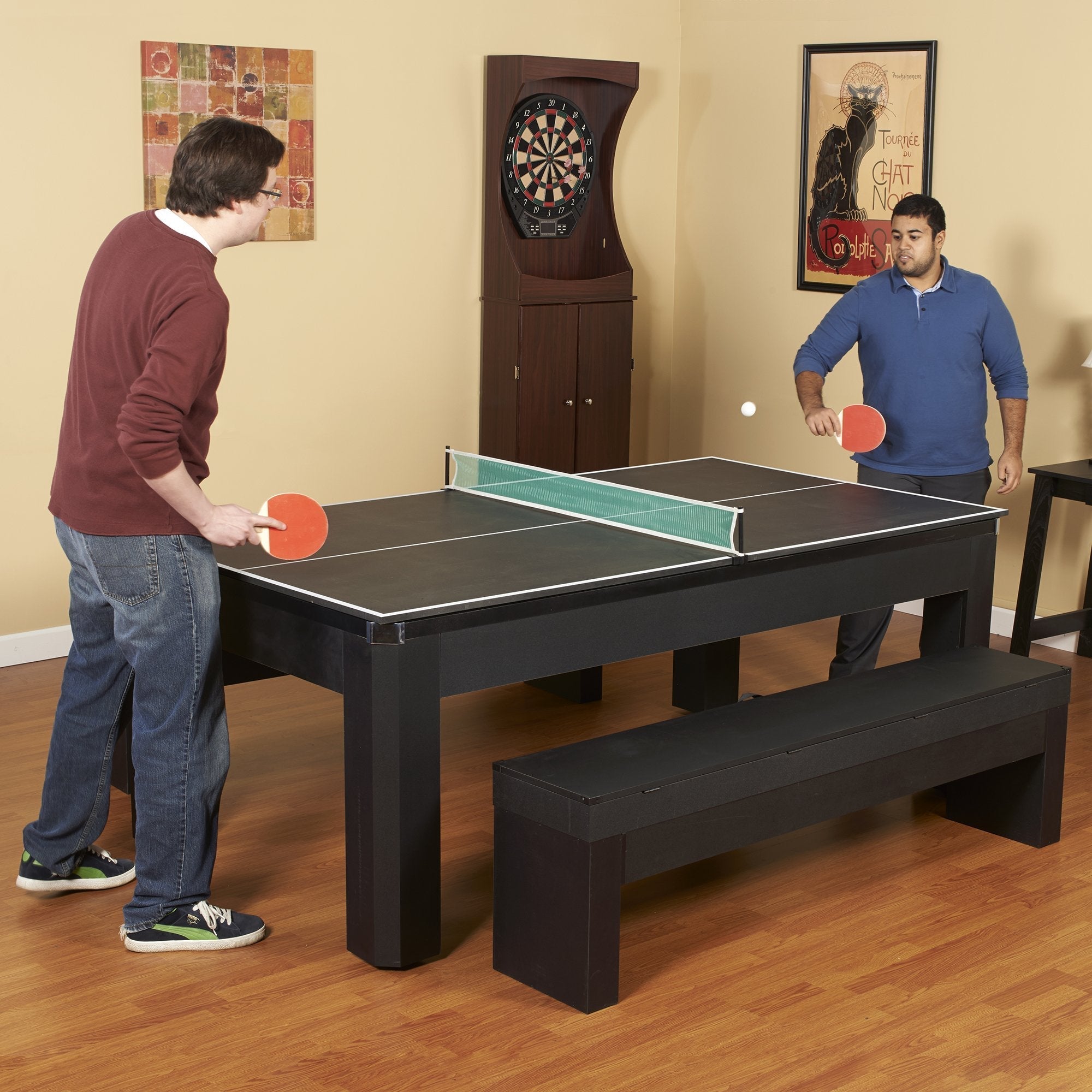 Hathaway Park Avenue 7ft Multi Game Table with Top & Benches - Bg2530pr