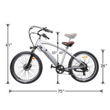 COASTAL CRUISER Nakto Santa Monica 48V/10Ah 750W Cruiser Electric Bike