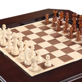 Hathaway Fortress 3 in 1 Mahogany Chess Game Table w/ Chairs - BG2995