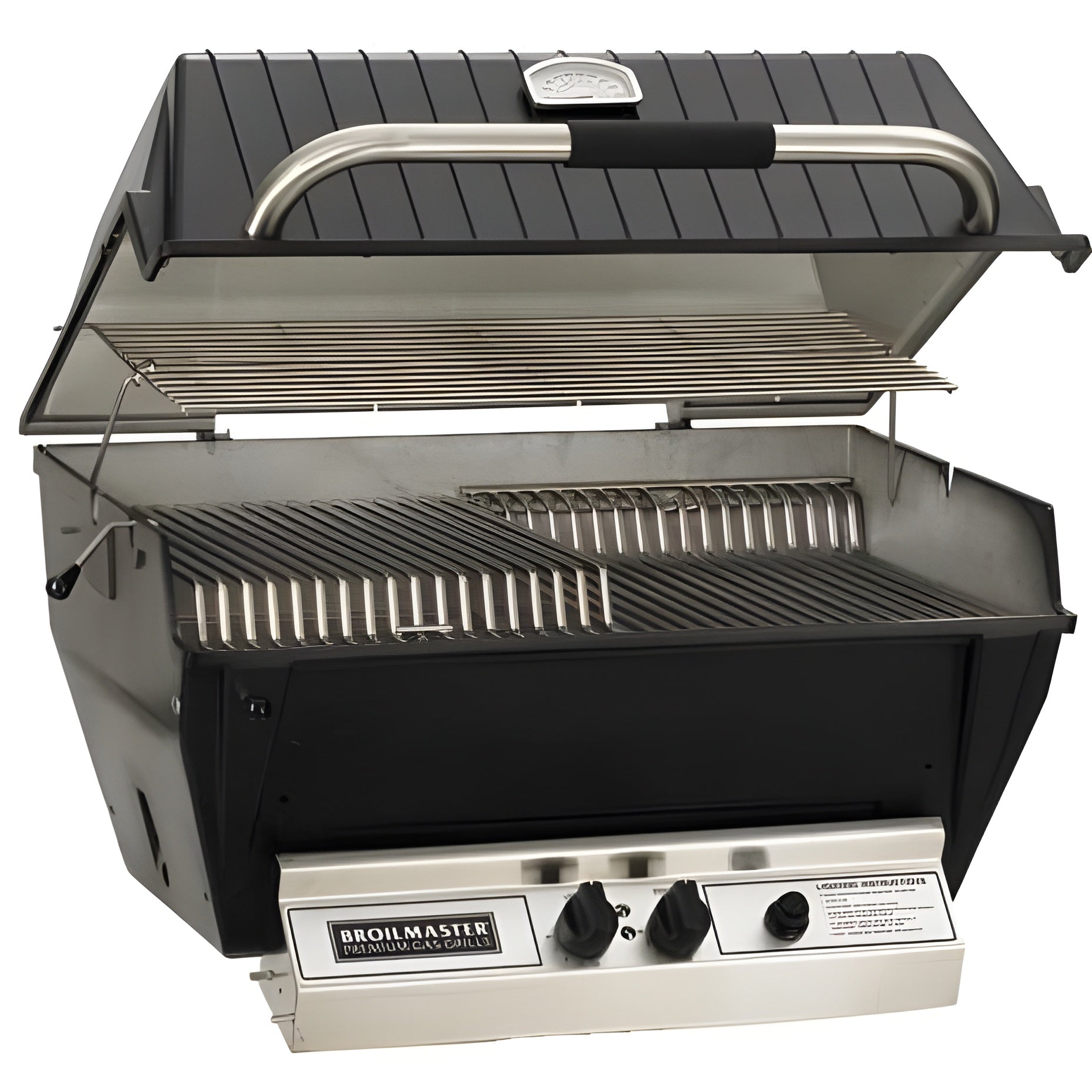 Broilmaster Premium Series 27-Inch Built-In Liquid Propane Grill with 2 Standard Burners in Black - P3XF