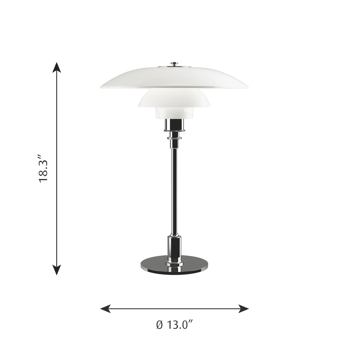 Louis Poulsen PH 3.5-2.5 Glass Table Lamp