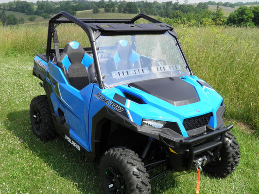 3 Star UTV Polaris General - 1 Pc Scratch-Resistant Windshield w/Vent Option - POLGEN-LX1-MR1