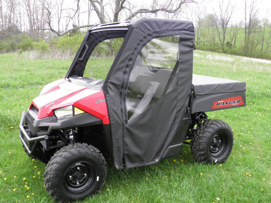 3 Star UTV Polaris Mid-Size 570 Ranger 2-Seater - Soft Doors - POLM57-DOF-BLK