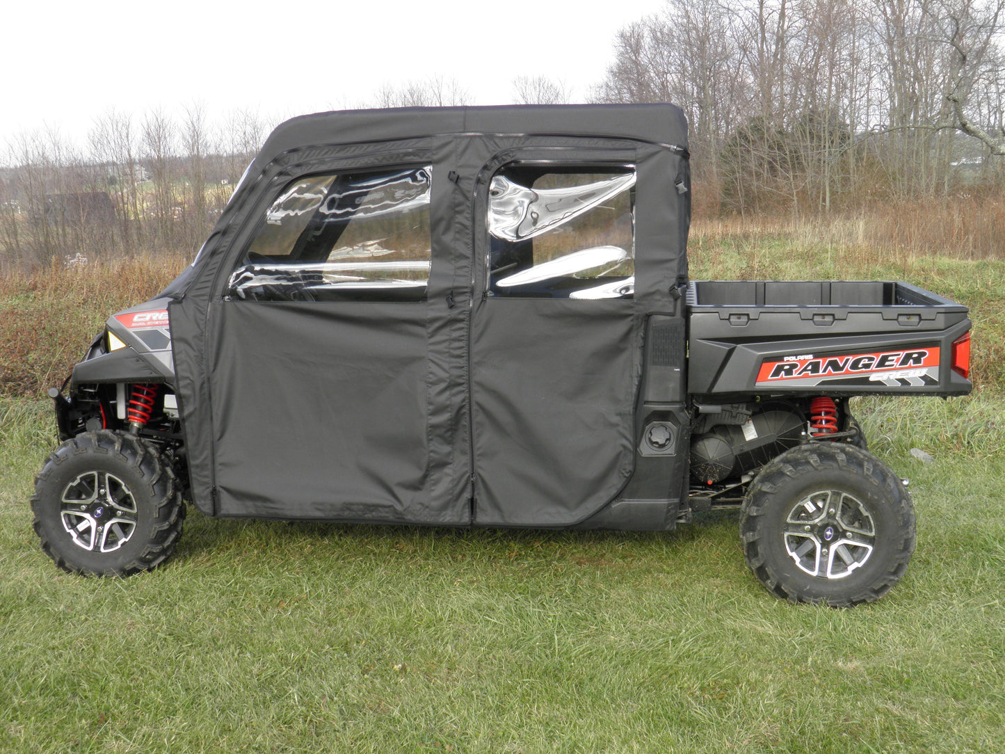3 Star UTV Polaris Ranger Crew 900 - Soft Doors - POLC90-DOF-BLK