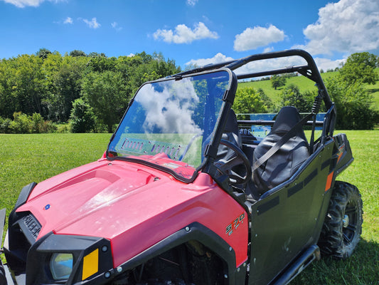 3 Star UTV Polaris RZR 570/800/900 - 1 Pc Scratch-Resistant Windshield with Clamp and Vent Options - POLRZR-GX1-MR1