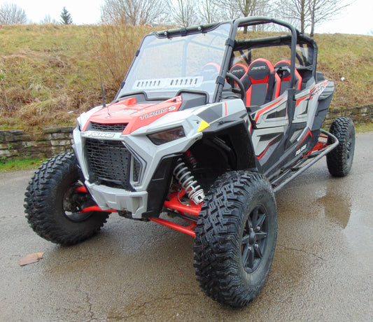 3 Star UTV Polaris RZR XP 4 1000/XP 4 Turbo - 1 Pc Scratch-Resistant Windshield w/Vent and Clamp Options - RZR104-GX1-MR1