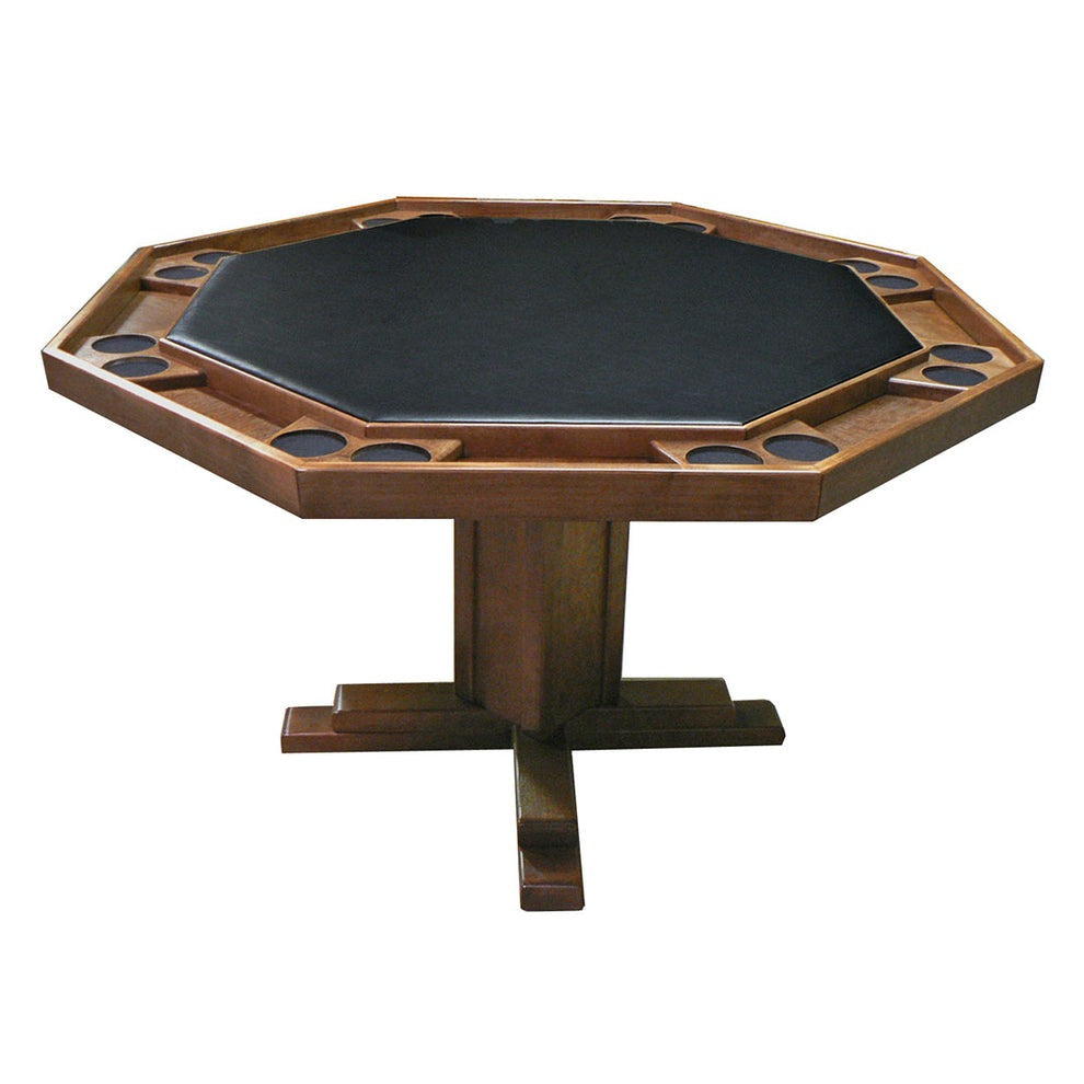 Kestell 52" Octagon Custom Poker Card Table Oak Wood - 98