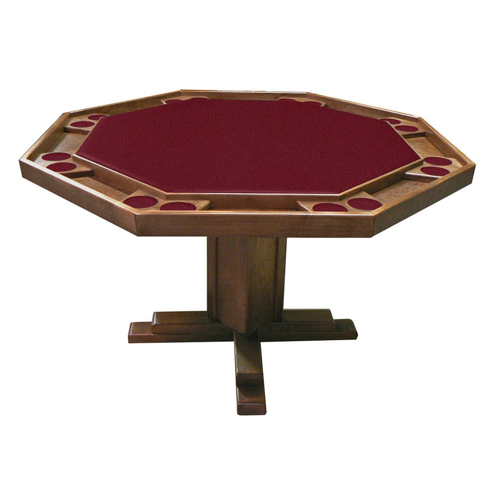 Kestell 52" Octagon Custom Poker Card Table Oak Wood - 98