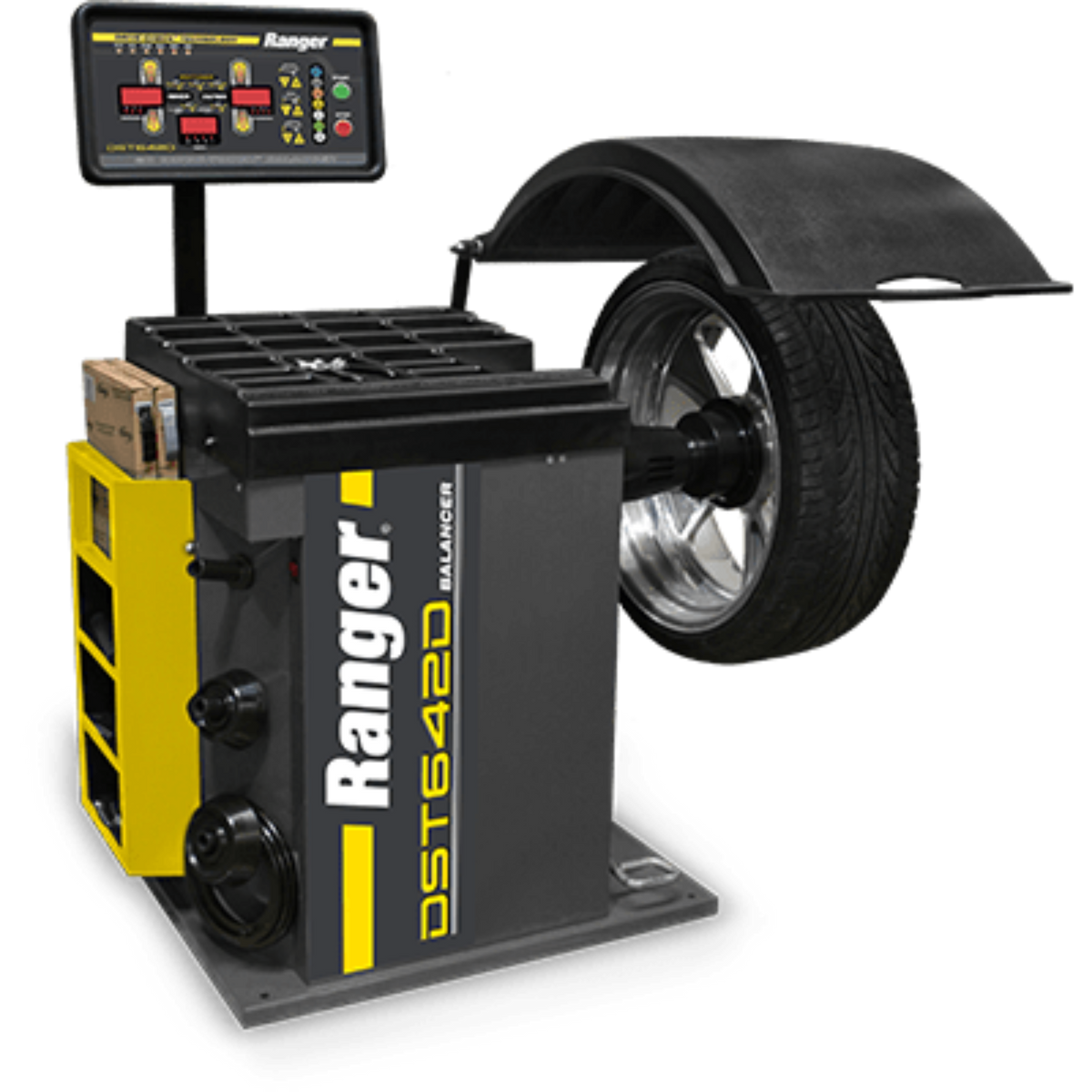 Ranger DST642D 2-D Quick-Touch Wheel Balancer Drive-Check 36mm Shaft Gray-Yellow - 5140153